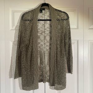 Open Weave Cardigan L Taupe